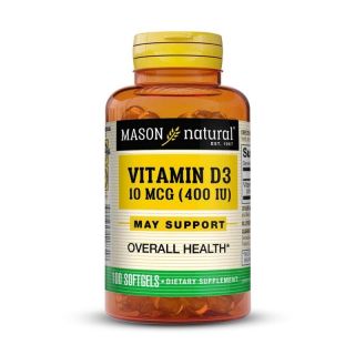 Vitamina D3 400 I.U - Frasco 100 UN