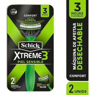 Schick Xtreme 3 Máquina  Piel Sensible - Blister 2 UN