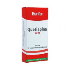 Quetiapina 25 Mg Comprimido - Caja 30 UN