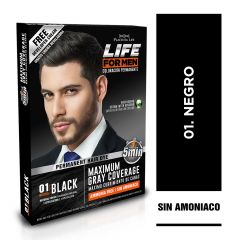 Life for men tinte color negro
