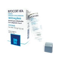 Butocort HFA 100/50 mcg Aerosol para inhalación - Frasco 250 Dss