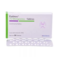 Eutirox 75 Mcg Tabletas - Caja 50 UN
