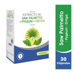 Extracto de Saw Palmetto + Pygeum + Ortiga- Caja 30 cápsulas