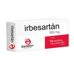 Irbesartán 300 Mg Tabletas Recubiertas - Caja 10 UN