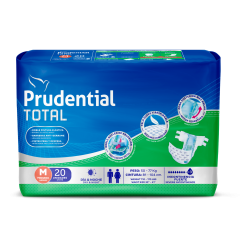 Pañal Prudential Total Talla M - Bolsa 20 UN