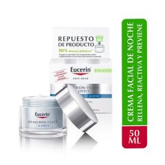 Eucerin Hyaluron Filler + 3x Effect Repuesto Noche - Pote 50 Ml