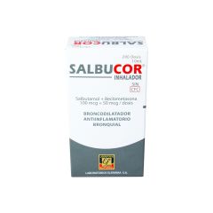 Salbucor 100mcg/50 mcg/dss Inhalador - Frasco 200 Dss