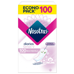 Nosotras Diarios Multiestilo Sensiti-V - Caja 100 UN