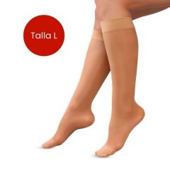 Media Compresion Rodilla 20-30 Talla L Color Beigue - 1UN