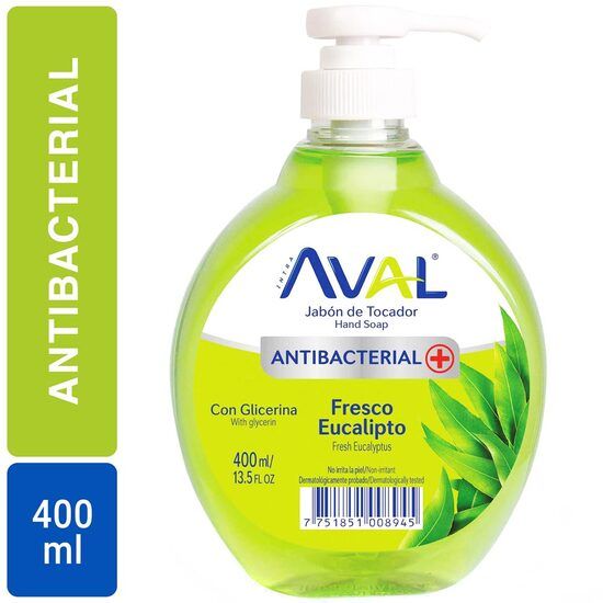 Jabón Líquido Aval Antibacterial Eucalipto de 400 ML