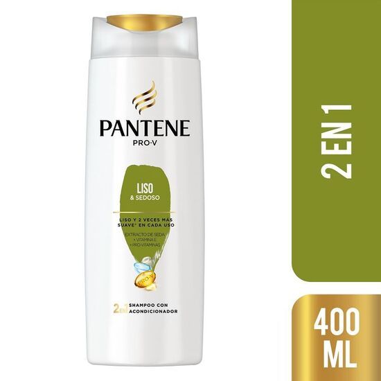 Shampoo Pantene 2en1 Liso & Sedoso 
