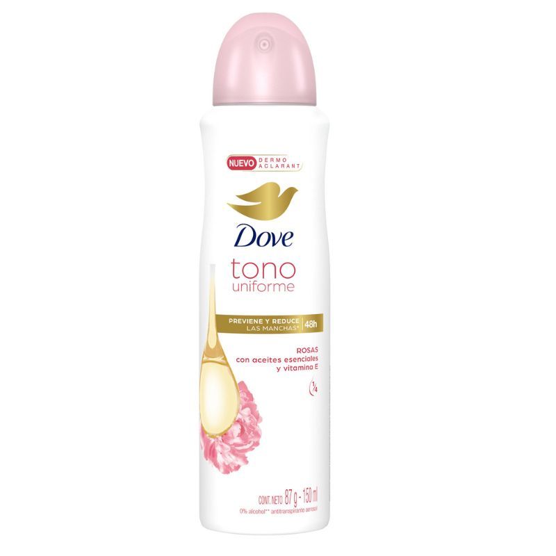 Desodorante Spray Dove Tono Rosa Uniforme